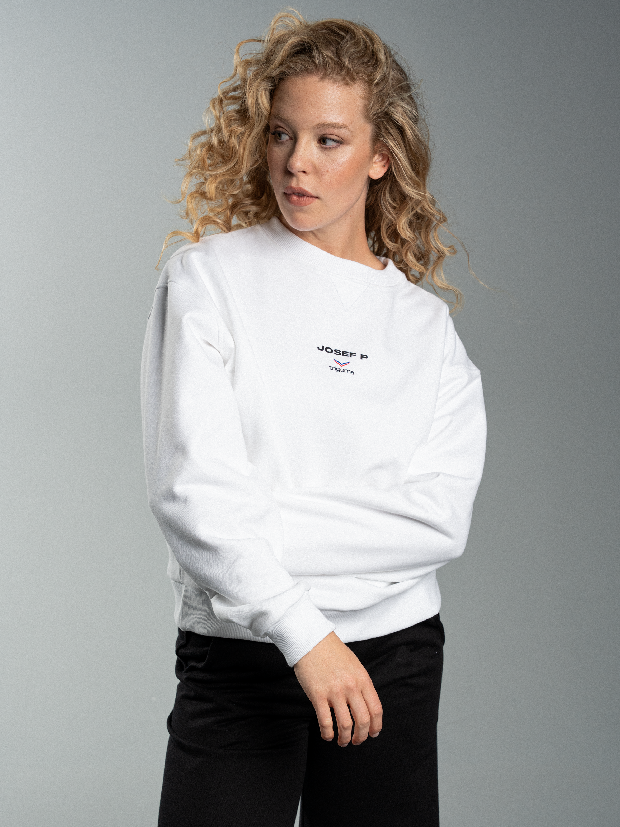 JOSEF P x Trigema Sweatshirt – Weiß