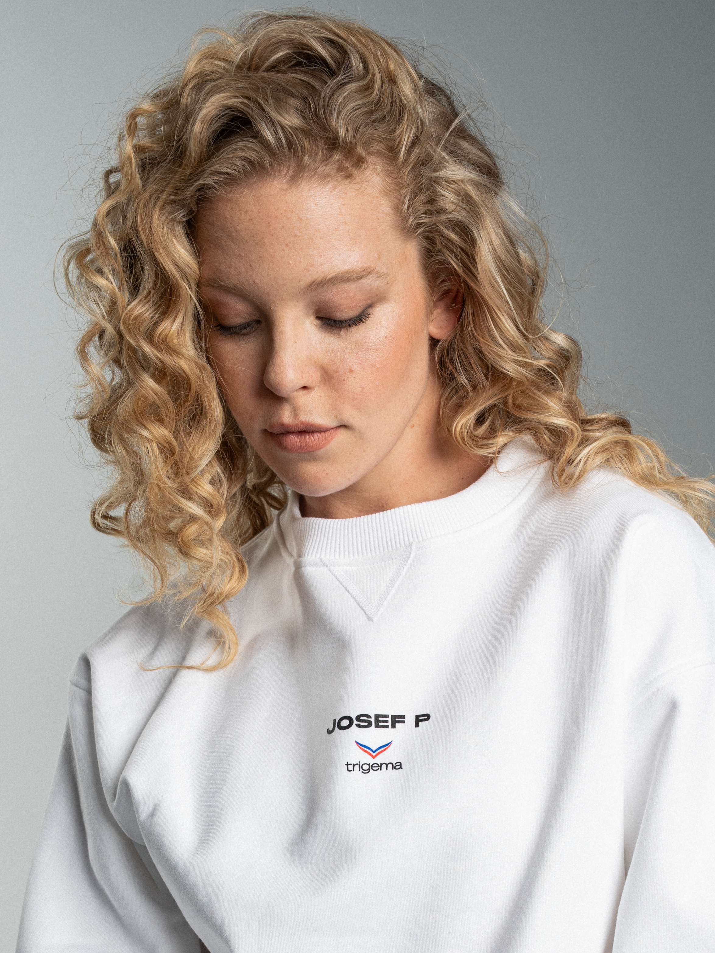 JOSEF P x Trigema Sweatshirt – Weiß
