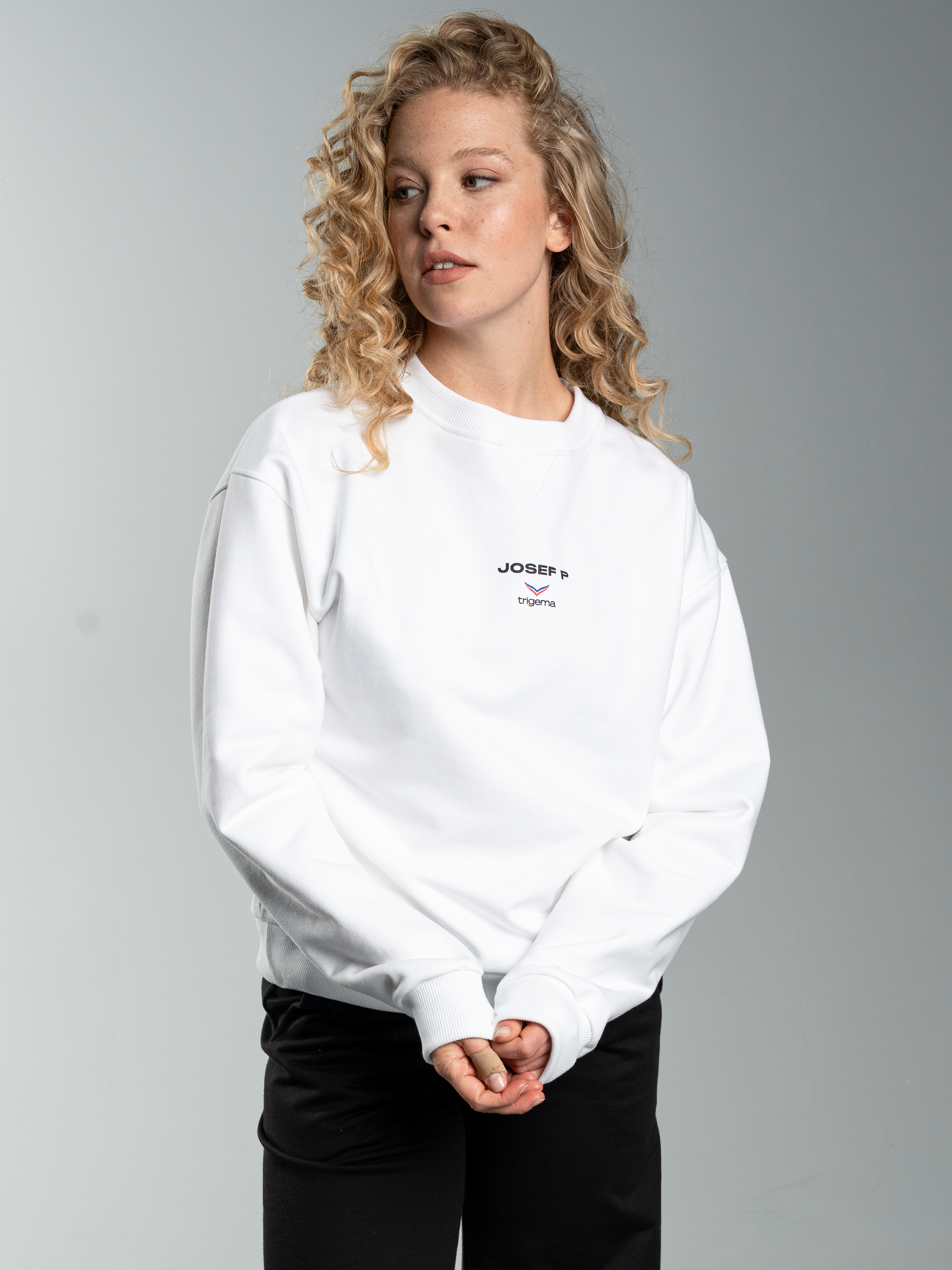 JOSEF P x Trigema Sweatshirt – Weiß