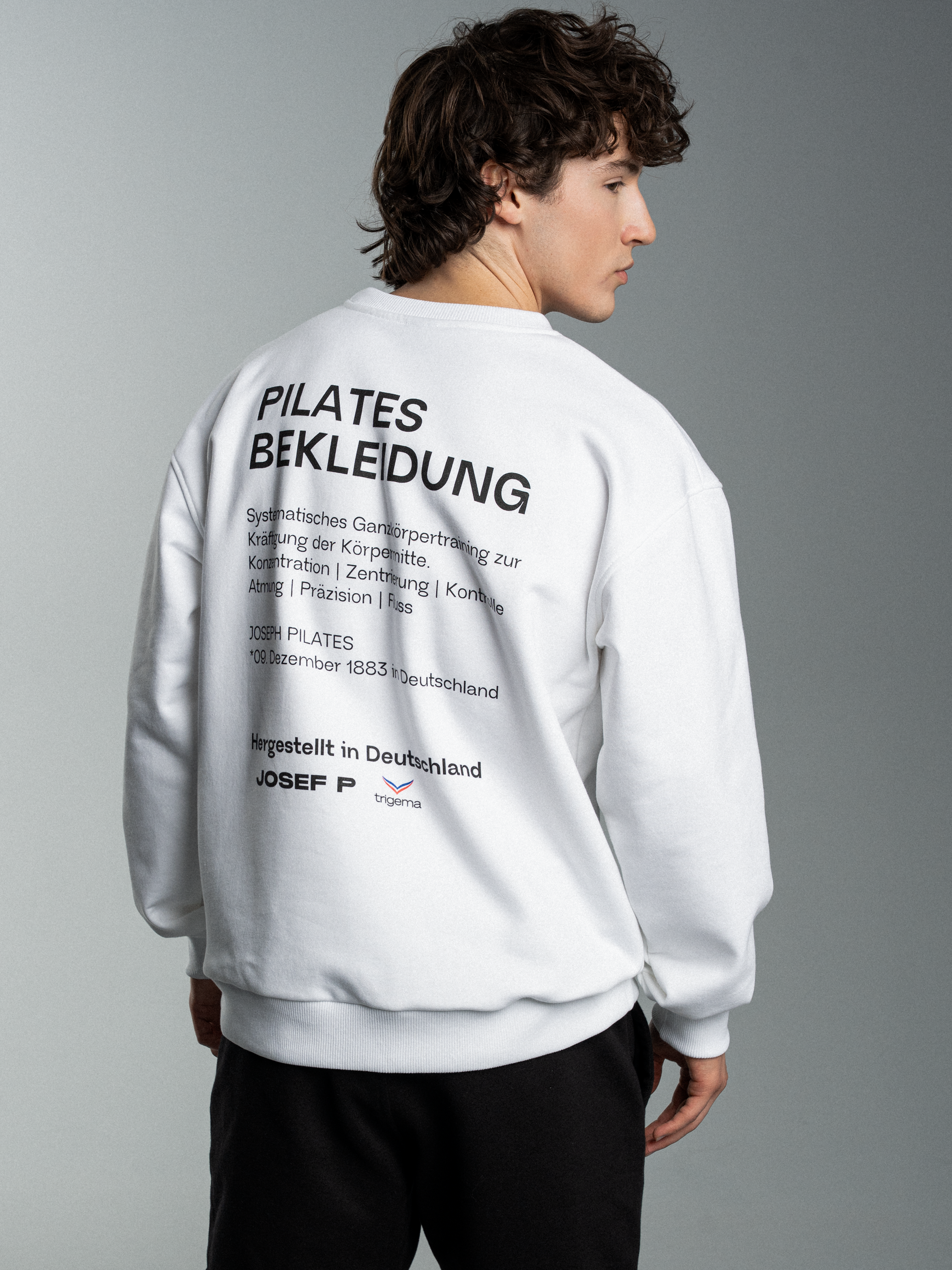 JOSEF P x Trigema Sweatshirt – Weiß