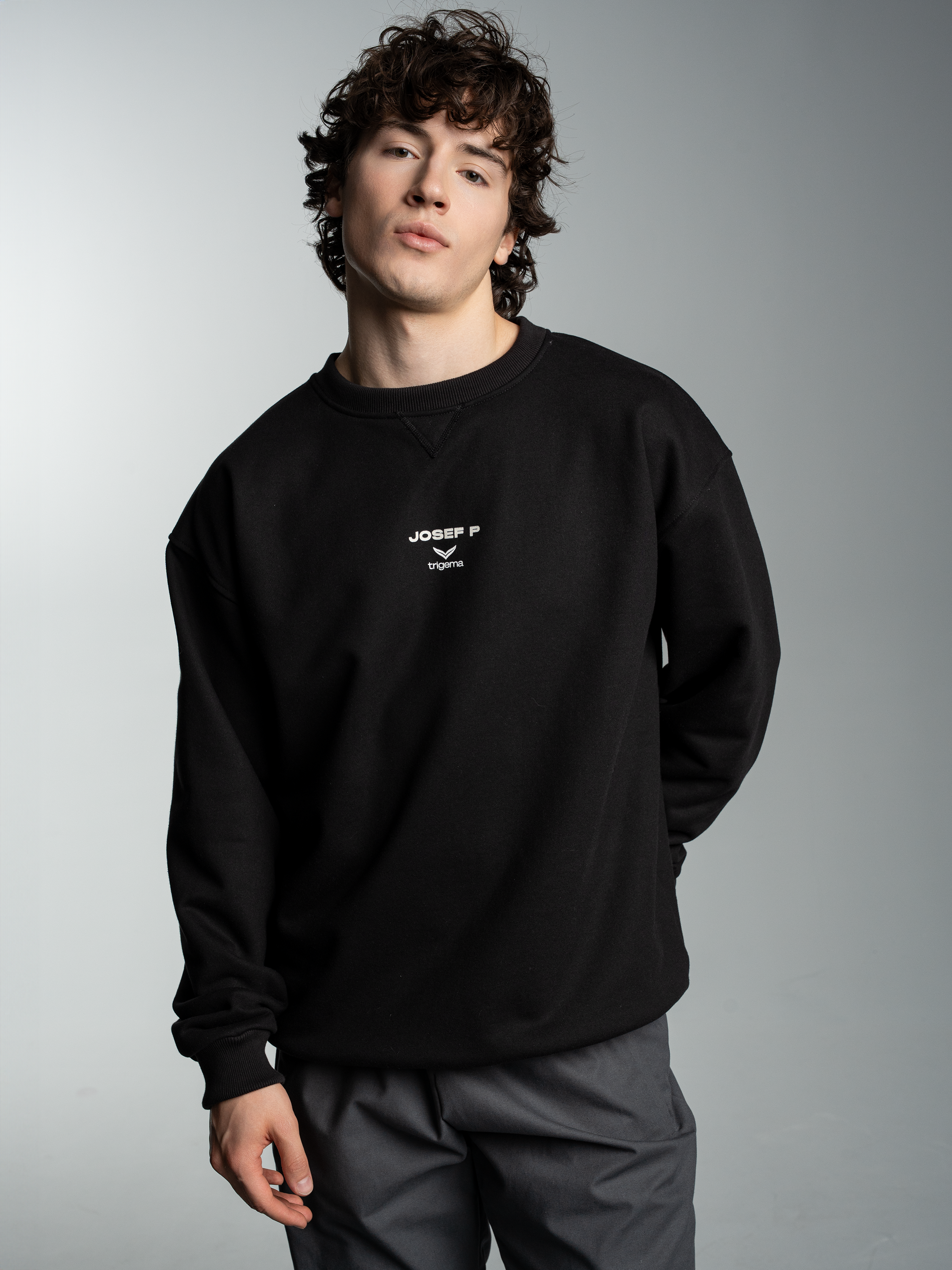 JOSEF P x Trigema Sweatshirt – Schwarz