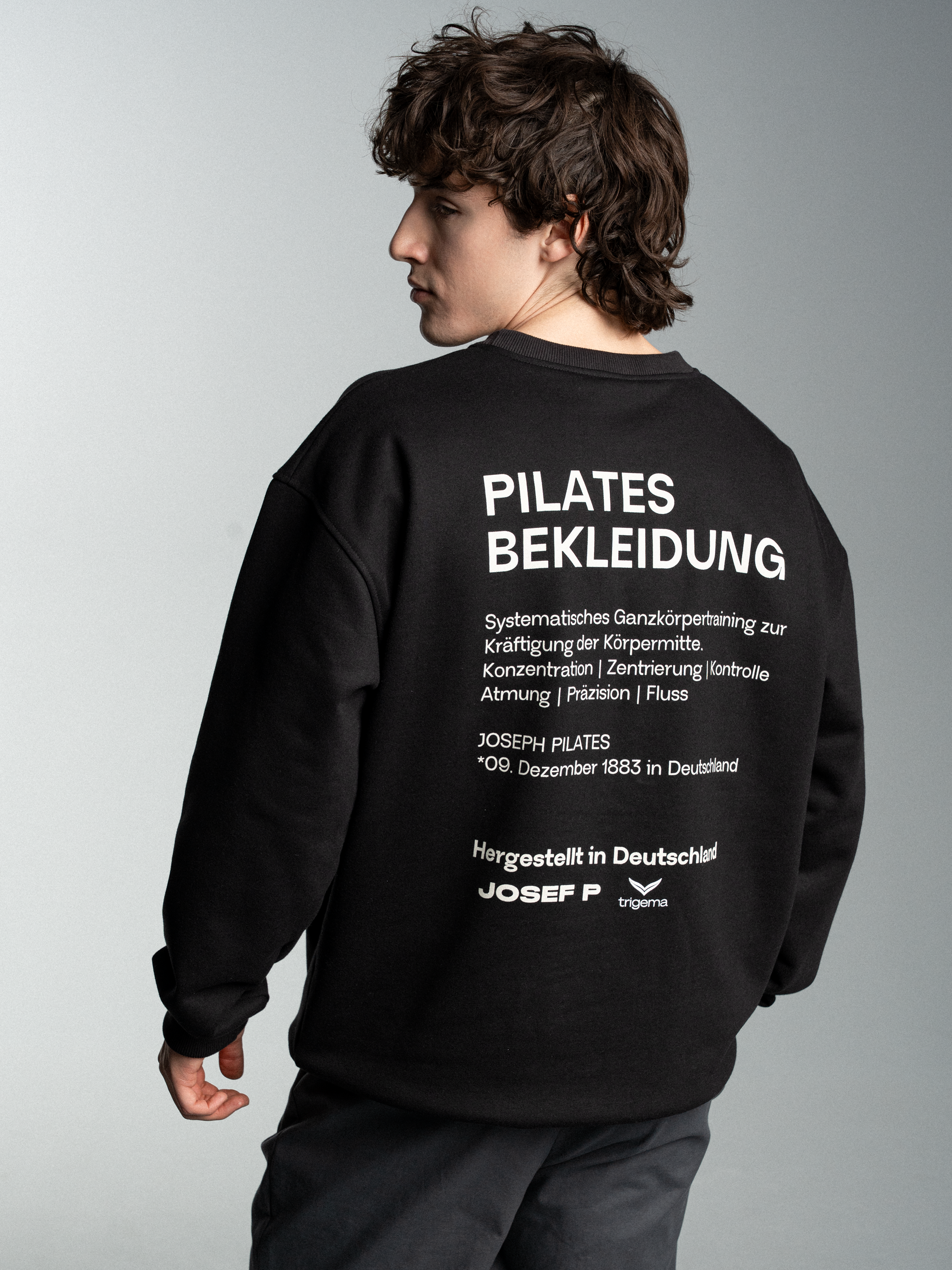 JOSEF P x Trigema Sweatshirt – Schwarz