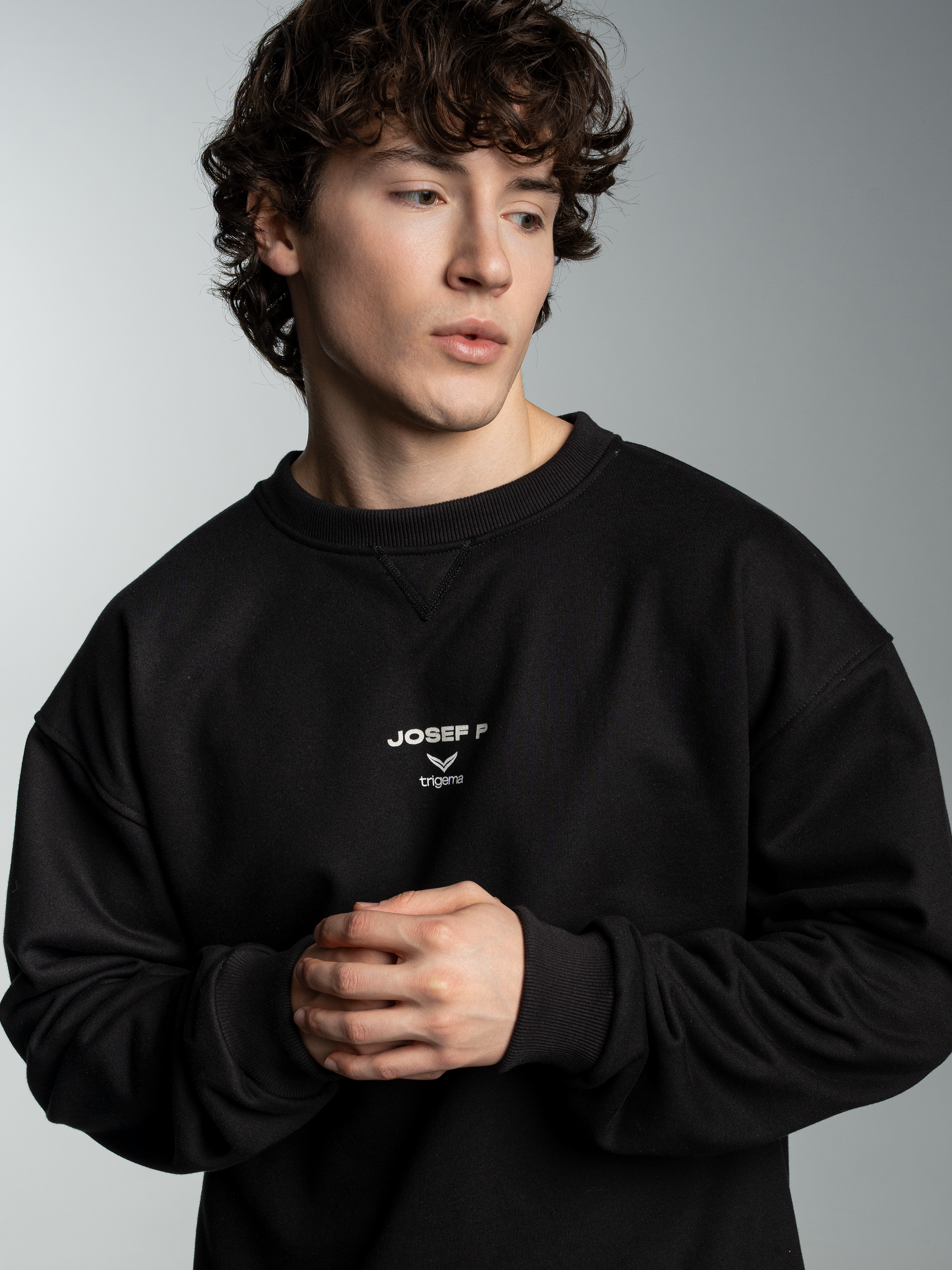 JOSEF P x Trigema Sweatshirt – Schwarz