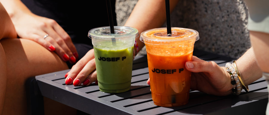 Matcha Latte, Frisch gepresste Säfte & Protein Shakes im JOSEF P Café in München